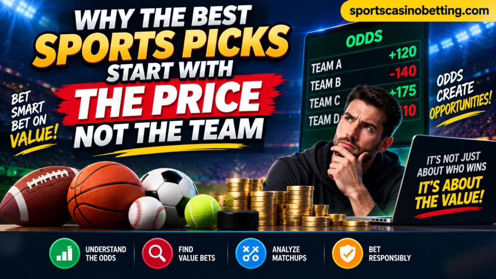 Sports betting picks based on price, odds, value and team analysis